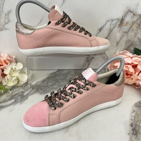 SAM EDELMAN Aubrie Mini Lace Up Sneakers in Rose Bud Pink Size Youth 4 NEW - Picture 5 of 16